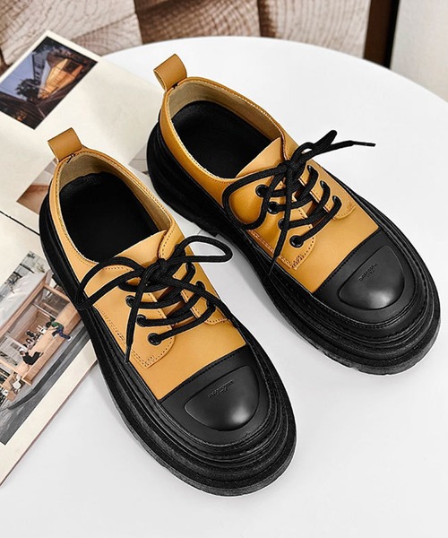 aimoha(アイモハ)の「aimoha men CHUNKY SOLE チャンキーソールレースアップローファー(ローファー・メンズ・ブラック/ホワイト/イエロー・24.5cm/25.0cm/25.5cm/26.0cm/26.5cm/27.0cm)」の15枚目の写真