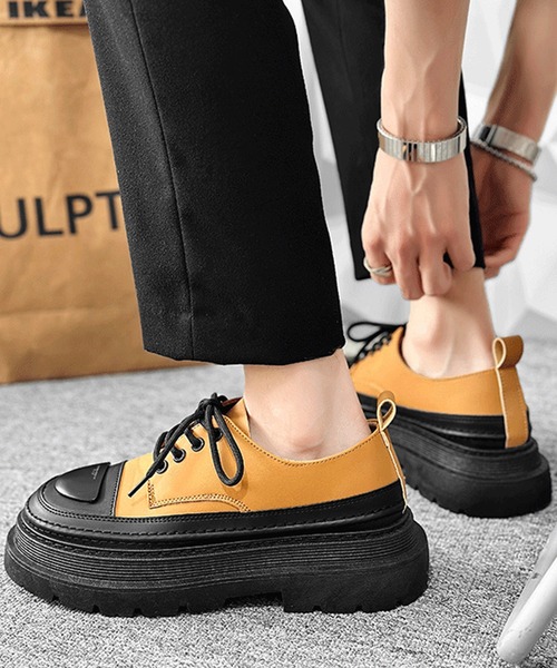 aimoha(アイモハ)の「aimoha men CHUNKY SOLE チャンキーソールレースアップローファー(ローファー・メンズ・ブラック/ホワイト/イエロー・24.5cm/25.0cm/25.5cm/26.0cm/26.5cm/27.0cm)」の18枚目の写真