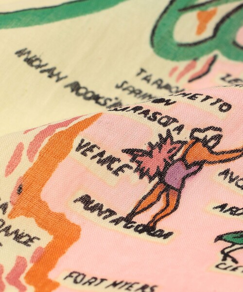 SHIPS（シップス）の「BINDU:FLORIDA24 バンダナ（バンダナ/スカーフ・レディース・ブラック/ダークラベンダー・ONE SIZE）」の4枚目の写真