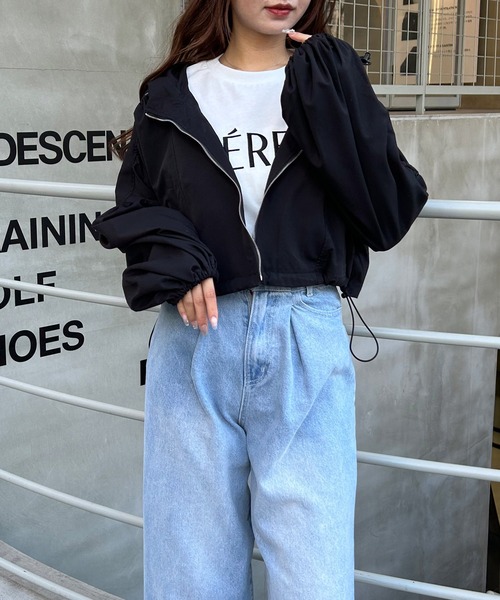 INGNI（イング）の「クロップド丈マウンテンパーカー（マウンテンパーカー・レディース・アイボリー/ブラック/ブルー系/ピンク・M）」の16枚目の写真