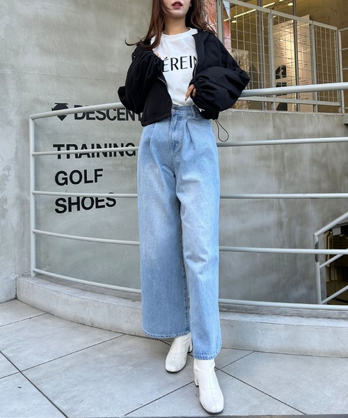 INGNI（イング）の「クロップド丈マウンテンパーカー（マウンテンパーカー・レディース・アイボリー/ブラック/ブルー系/ピンク・M）」の19枚目の写真