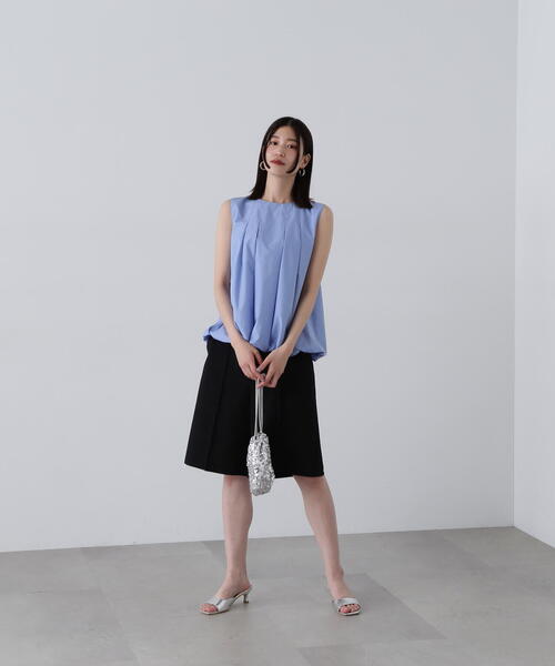 N.（N. Natural Beauty Basic）（エヌエヌナチュラルビューティーベーシック）の「◆ピンタックハーフパンツ（その他パンツ・レディース・ベージュ/ブラック・MEDIUM）」の14枚目の写真