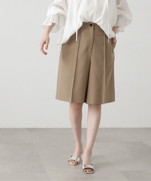 N.（N. Natural Beauty Basic）（エヌエヌナチュラルビューティーベーシック）の「◆ピンタックハーフパンツ（その他パンツ・レディース・ベージュ/ブラック・MEDIUM）」の10枚目の写真