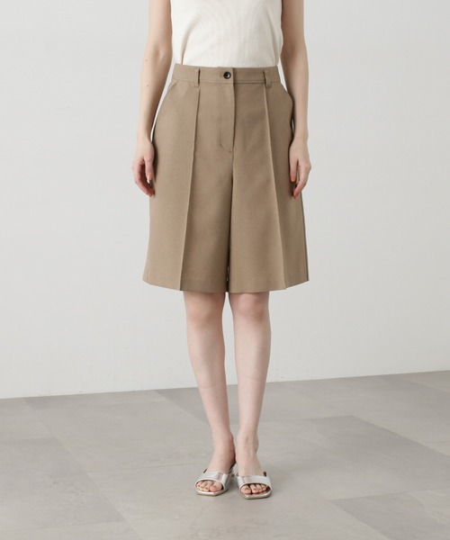 N.（N. Natural Beauty Basic）（エヌエヌナチュラルビューティーベーシック）の「◆ピンタックハーフパンツ（その他パンツ・レディース・ベージュ/ブラック・MEDIUM）」の18枚目の写真