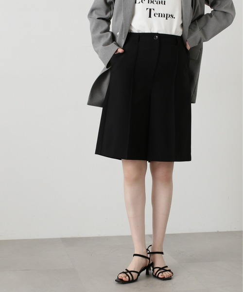 N.（N. Natural Beauty Basic）（エヌエヌナチュラルビューティーベーシック）の「◆ピンタックハーフパンツ（その他パンツ・レディース・ベージュ/ブラック・MEDIUM）」の3枚目の写真