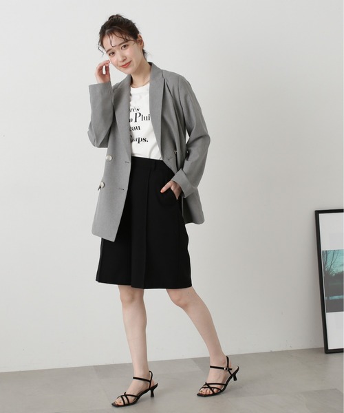 N.（N. Natural Beauty Basic）（エヌエヌナチュラルビューティーベーシック）の「◆ピンタックハーフパンツ（その他パンツ・レディース・ベージュ/ブラック・MEDIUM）」の4枚目の写真