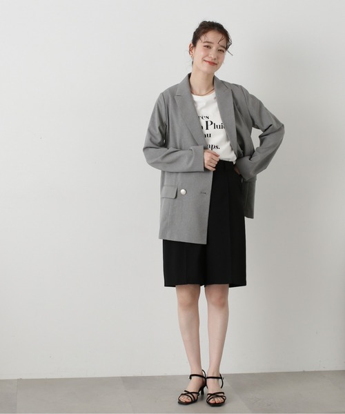 N.（N. Natural Beauty Basic）（エヌエヌナチュラルビューティーベーシック）の「◆ピンタックハーフパンツ（その他パンツ・レディース・ベージュ/ブラック・MEDIUM）」の5枚目の写真