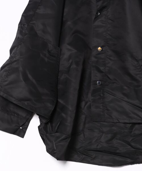 Settimissimo（セッティミッシモ）の「バックシャーリングヘム シャツジャケット（ブルゾン・レディース・ブラック/ベージュ・FREE）」の4枚目の写真