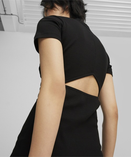 PUMA（プーマ）の「PUMA プーマ ウィメンズ CLASSICS リブ ドレス（ワンピース・レディース・ブラック/ホワイト系その他・LARGE/MEDIUM/X-LARGE/SMALL）」の5枚目の写真