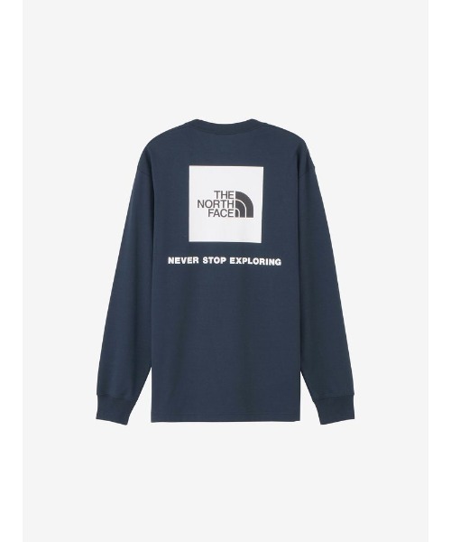 THE NORTH FACE(ザノースフェイス)の「ザ・ノースフェイス / ロングスリーブバックスクエアロゴティー NT32442(メンズ)(Tシャツ/カットソー・メンズ・ホワイト/ブラック/グレー系その他/ネイビー系・MEDIUM/LARGE/X-LARGE)」の4枚目の写真