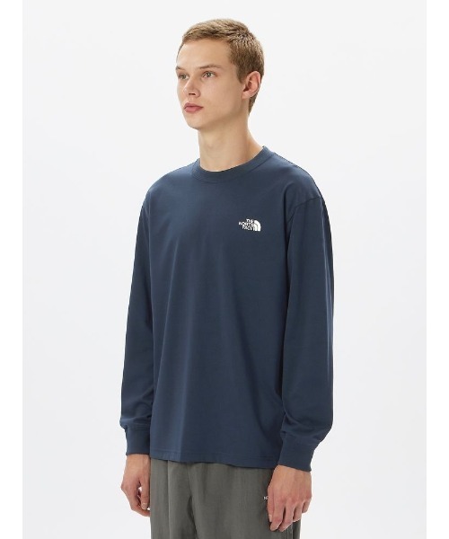 THE NORTH FACE(ザノースフェイス)の「ザ・ノースフェイス / ロングスリーブバックスクエアロゴティー NT32442(メンズ)(Tシャツ/カットソー・メンズ・ホワイト/ブラック/グレー系その他/ネイビー系・MEDIUM/LARGE/X-LARGE)」の9枚目の写真