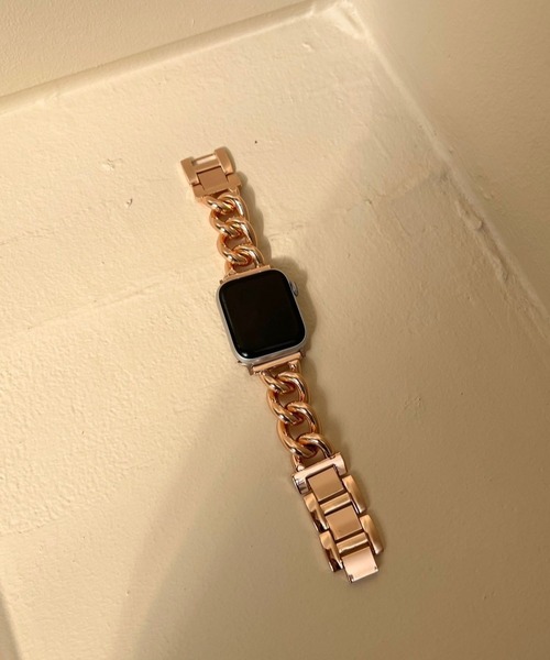 Me%(ミィパーセント)の「AppleWatchステンレスチェーンバンド 111887(デジタル腕時計・レディース・ピンクゴールド/シルバー・FREE)」の10枚目の写真