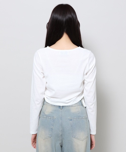 3.3 Field Trip (3.3フィールドトリップ)の「3.3 Field Trip/リボンドロスト長袖Tシャツ 2103078(Tシャツ/カットソー・レディース・ホワイト/ブラック/ブルー・FREE)」の14枚目の写真