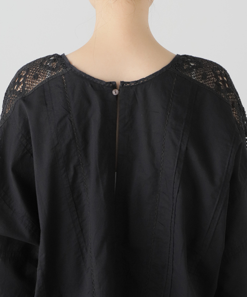 セール】【ne Quittez pas/ヌキテパ 】CAMBRIC*LACE TOP（シャツ