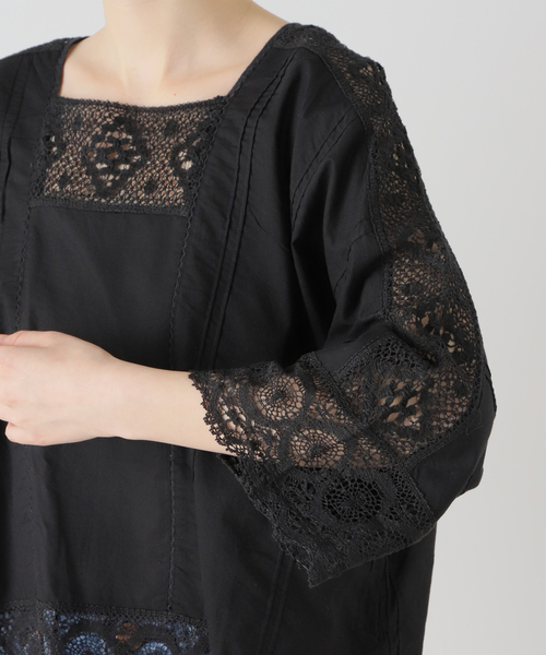 La TOTALITE（ラトータリテ）の「【ne Quittez pas/ヌキテパ 】CAMBRIC*LACE TOP（シャツ/ブラウス・レディース・ホワイト/ブラック・FREE）」の14枚目の写真