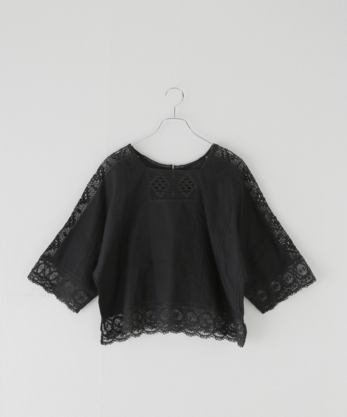 La TOTALITE（ラトータリテ）の「【ne Quittez pas/ヌキテパ 】CAMBRIC*LACE TOP（シャツ/ブラウス・レディース・ホワイト/ブラック・FREE）」の18枚目の写真