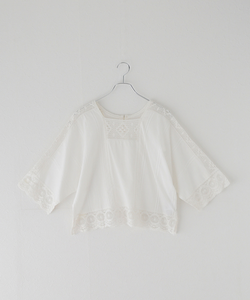 La TOTALITE（ラトータリテ）の「【ne Quittez pas/ヌキテパ 】CAMBRIC*LACE TOP（シャツ/ブラウス・レディース・ホワイト/ブラック・FREE）」の21枚目の写真