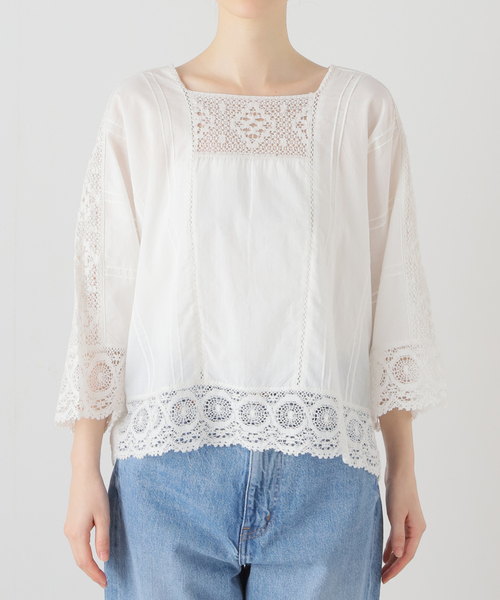 La TOTALITE（ラトータリテ）の「【ne Quittez pas/ヌキテパ 】CAMBRIC*LACE TOP（シャツ/ブラウス・レディース・ホワイト/ブラック・FREE）」の22枚目の写真