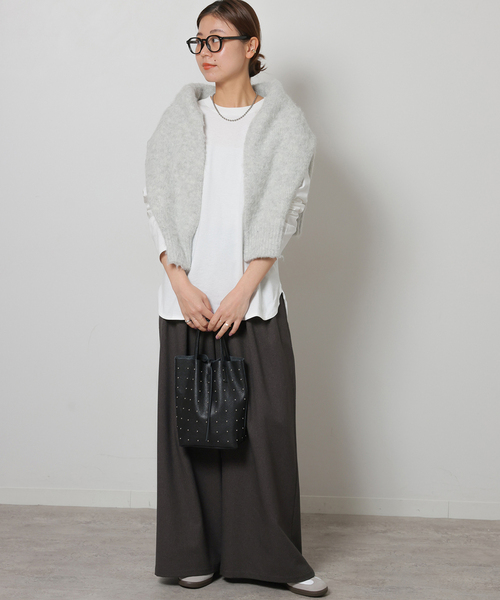 JOURNAL STANDARD relume(ジャーナルスタンダード レリューム)の「《追加2》USAコットンロングラウンドプルオーバー(Tシャツ/カットソー・レディース・ホワイト・FREE)」の2枚目の写真
