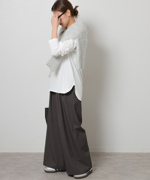 JOURNAL STANDARD relume(ジャーナルスタンダード レリューム)の「《追加2》USAコットンロングラウンドプルオーバー(Tシャツ/カットソー・レディース・ホワイト・FREE)」の3枚目の写真