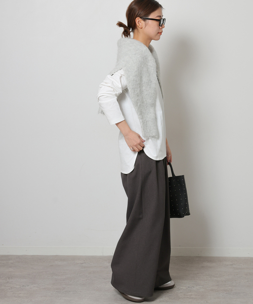 JOURNAL STANDARD relume(ジャーナルスタンダード レリューム)の「《追加2》USAコットンロングラウンドプルオーバー(Tシャツ/カットソー・レディース・ホワイト・FREE)」の4枚目の写真