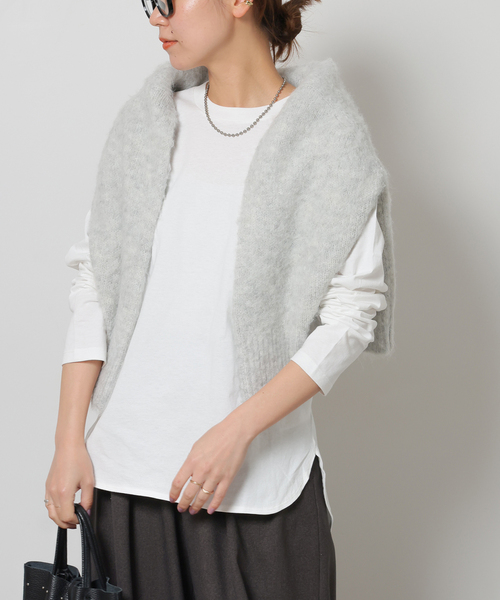 JOURNAL STANDARD relume(ジャーナルスタンダード レリューム)の「《追加2》USAコットンロングラウンドプルオーバー(Tシャツ/カットソー・レディース・ホワイト・FREE)」の5枚目の写真