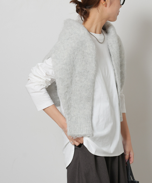 JOURNAL STANDARD relume(ジャーナルスタンダード レリューム)の「《追加2》USAコットンロングラウンドプルオーバー(Tシャツ/カットソー・レディース・ホワイト・FREE)」の7枚目の写真