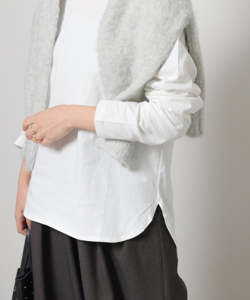 JOURNAL STANDARD relume(ジャーナルスタンダード レリューム)の「《追加2》USAコットンロングラウンドプルオーバー(Tシャツ/カットソー・レディース・ホワイト・FREE)」の10枚目の写真