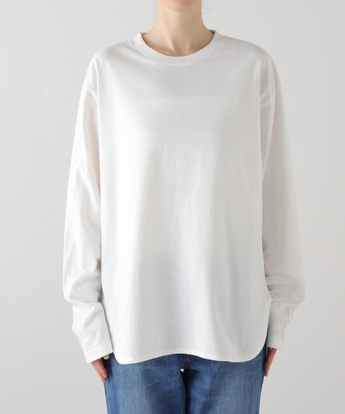 JOURNAL STANDARD relume(ジャーナルスタンダード レリューム)の「《追加2》USAコットンロングラウンドプルオーバー(Tシャツ/カットソー・レディース・ホワイト・FREE)」の22枚目の写真