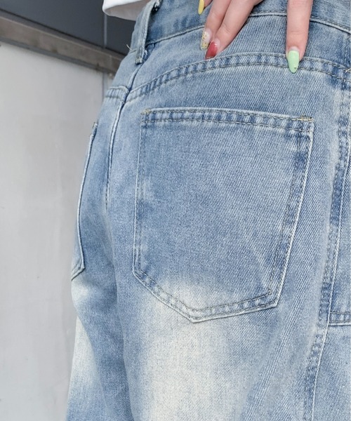 SHEPP（シープ）の「Y2K  ファイヤモチーフ ワイドデニム（デニムパンツ・メンズ・ブラック/ブルー・M/L/XL）」の20枚目の写真