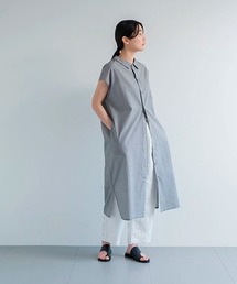 D（ディー）の「コットンポリエステル ウェーブチェック ワンピース（ワンピース）」