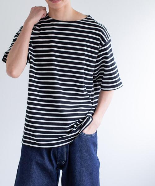 FORK&SPOON(フォークアンドスプーン)の「FORK&SPOON ボートネックボーダーショートスリーブ(Tシャツ/カットソー・メンズ・ブルー系その他/グリーン系その他/グレー系その他/ホワイト系その他・4/5)」の15枚目の写真
