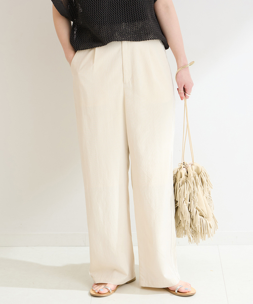 B.C STOCK（ベーセーストック）の「コードラインタックパンツ（スラックス・レディース・ブルー/ブラック/アイボリー・FREE）」の22枚目の写真