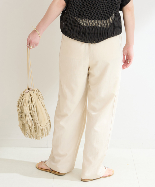 B.C STOCK（ベーセーストック）の「コードラインタックパンツ（スラックス・レディース・ブルー/ブラック/アイボリー・FREE）」の20枚目の写真