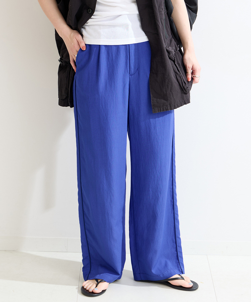 B.C STOCK（ベーセーストック）の「コードラインタックパンツ（スラックス・レディース・ブルー/ブラック/アイボリー・FREE）」の13枚目の写真