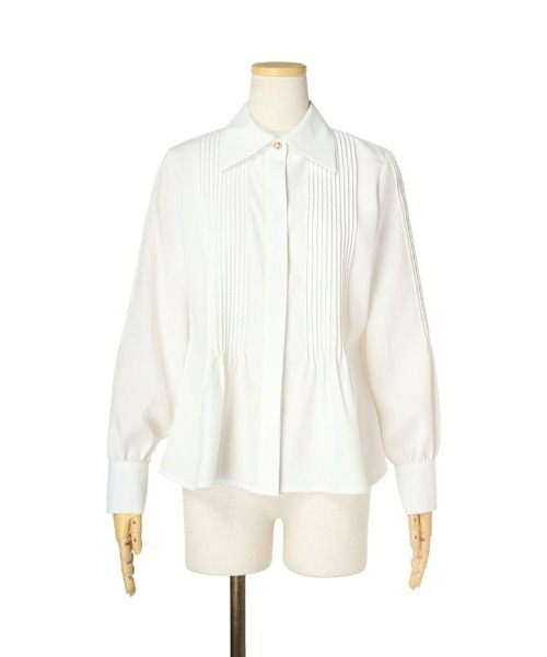 an another angelus（アンアナザーアンジェラス）の「ピンタックデザインシャツ/ananotherangelus（シャツ/ブラウス・レディース・オフホワイト/ライトベージュ・FREE）」の15枚目の写真