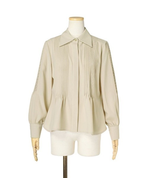 an another angelus（アンアナザーアンジェラス）の「ピンタックデザインシャツ/ananotherangelus（シャツ/ブラウス・レディース・オフホワイト/ライトベージュ・FREE）」の16枚目の写真