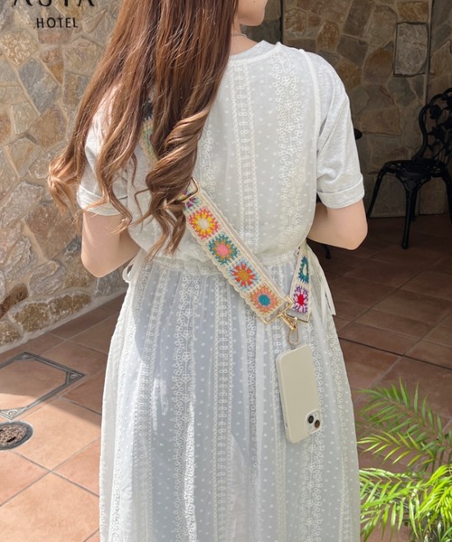 セール】クロシェ編みマルチショルダーストラップ（スマホグッズ