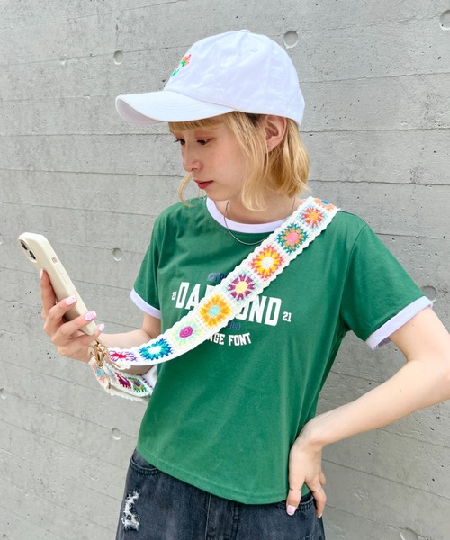 セール】クロシェ編みマルチショルダーストラップ（スマホグッズ