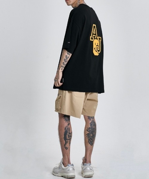 【セール】韓国ブランド AJOBYAJO アジョバイアジョ Smile AJO T-Shirt オーバーサイズ 半袖T 半袖Tシャツ ロゴTシャツ 半袖トップス ロゴT 刺しゅうロゴTシャツ 韓国ストリート 韓国ファッション（Tシャツ/カットソー）｜AJOBYAJO（アジョバイアジョ）