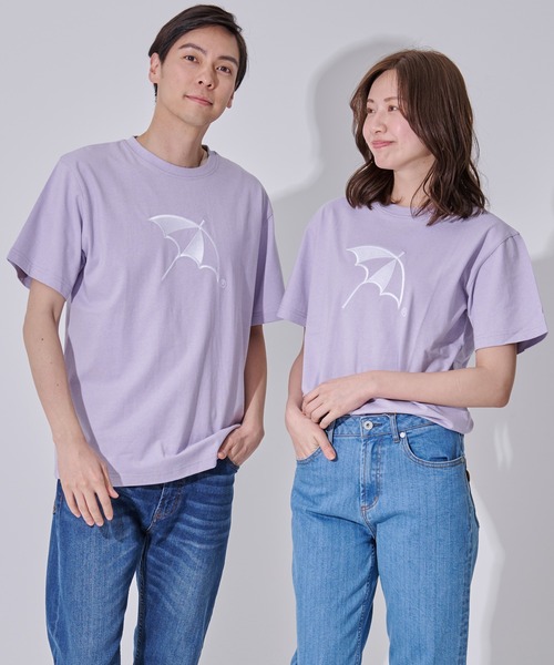Arnold Palmer(アーノルドパーマー)の「CYCLO 天竺 シェア アンブレラ ロゴ Tシャツ(Tシャツ/カットソー・レディース・パープル/グレー/ホワイト/ブルーグレー・L/M/S/XS/LL)」の4枚目の写真