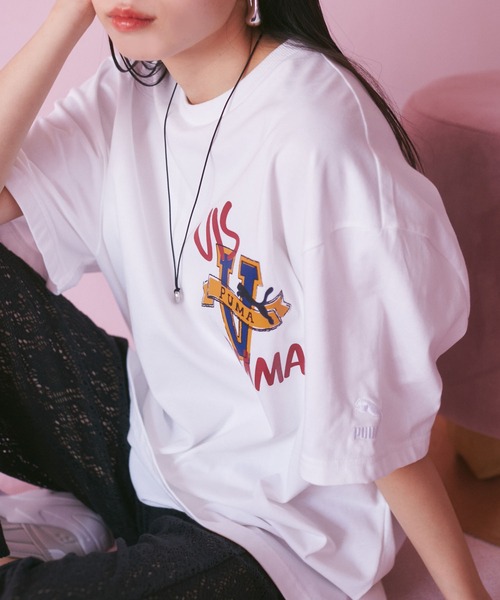 セール】【PUMA】VIS別注 オリジナルロゴオーバーサイズTシャツ