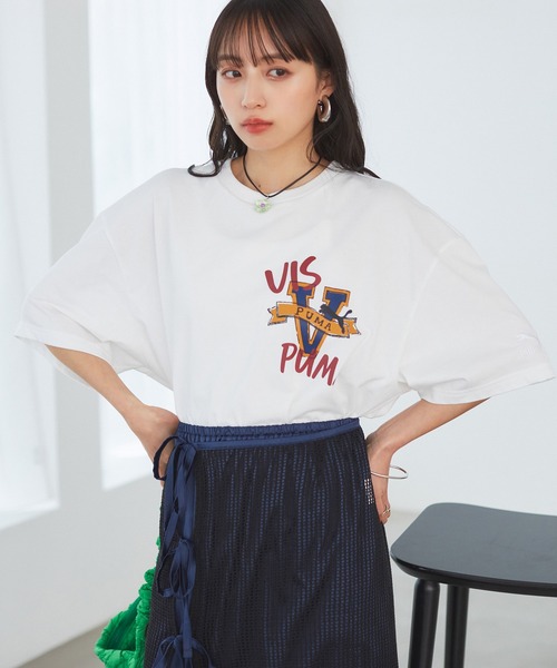 PUMA(プーマ)の「【PUMA】VIS別注 オリジナルロゴオーバーサイズTシャツ(Tシャツ/カットソー・レディース・ブラック/ホワイト系その他・L/M)」の7枚目の写真