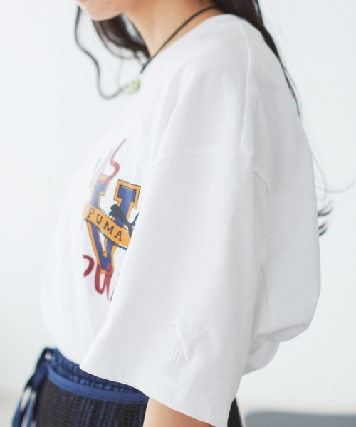 PUMA(プーマ)の「【PUMA】VIS別注 オリジナルロゴオーバーサイズTシャツ(Tシャツ/カットソー・レディース・ブラック/ホワイト系その他・L/M)」の10枚目の写真