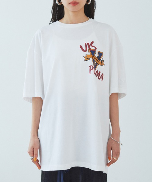 PUMA(プーマ)の「【PUMA】VIS別注 オリジナルロゴオーバーサイズTシャツ(Tシャツ/カットソー・レディース・ブラック/ホワイト系その他・L/M)」の12枚目の写真