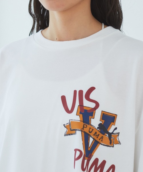PUMA(プーマ)の「【PUMA】VIS別注 オリジナルロゴオーバーサイズTシャツ(Tシャツ/カットソー・レディース・ブラック/ホワイト系その他・L/M)」の15枚目の写真