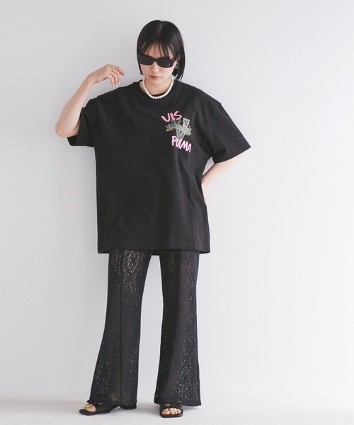 PUMA(プーマ)の「【PUMA】VIS別注 オリジナルロゴオーバーサイズTシャツ(Tシャツ/カットソー・レディース・ブラック/ホワイト系その他・L/M)」の21枚目の写真