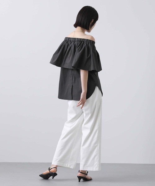 Gready Brilliant（グレディブリリアン）の「ＲＬピンタックセミワイドパンツ（その他パンツ・レディース・オフホワイト/ブラック/ブラウン・36/38）」の15枚目の写真