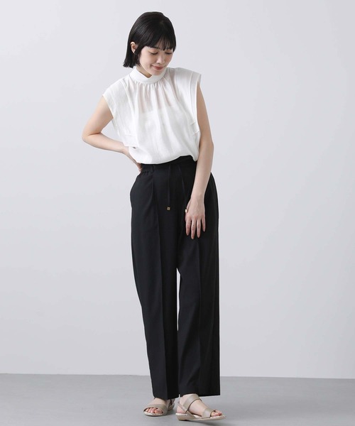 Gready Brilliant（グレディブリリアン）の「ＲＬピンタックセミワイドパンツ（その他パンツ・レディース・オフホワイト/ブラック/ブラウン・36/38）」の21枚目の写真