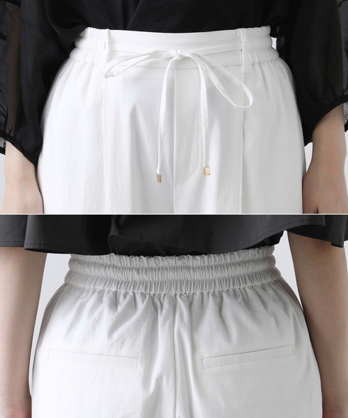 Gready Brilliant（グレディブリリアン）の「ＲＬピンタックセミワイドパンツ（その他パンツ・レディース・オフホワイト/ブラック/ブラウン・36/38）」の9枚目の写真
